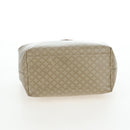 CELINE Macadam Canvas Hand Bag PVC Beige Gold Auth 201135V-15