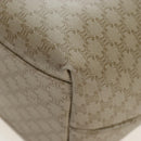 CELINE Macadam Canvas Hand Bag PVC Beige Gold Auth 201135V-18