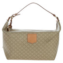 CELINE Macadam Canvas Hand Bag PVC Beige Gold Auth 201135V-2