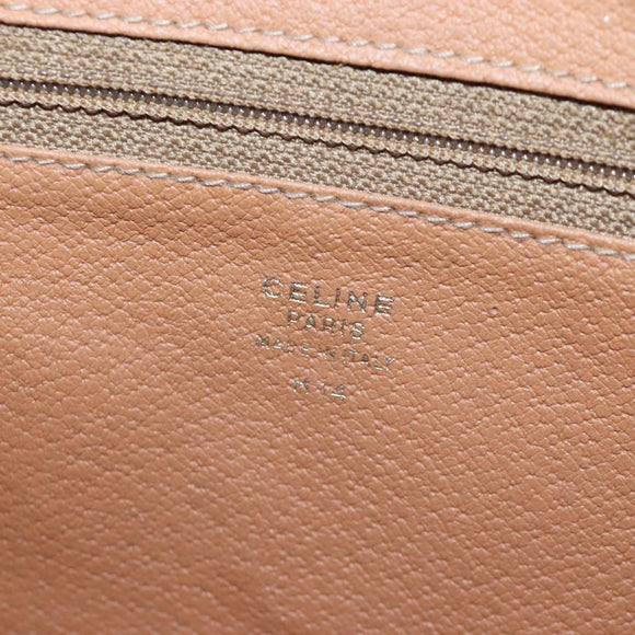 CELINE Macadam Canvas Hand Bag PVC Beige Gold Auth 201135V