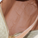 CELINE Macadam Canvas Hand Bag PVC Beige Gold Auth 201135V-23