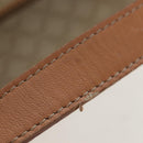 CELINE Macadam Canvas Hand Bag PVC Beige Gold Auth 201135V-8