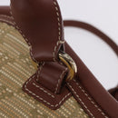 CELINE Hand Bag Canvas Beige Gold Tone Auth 201139A-8
