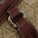 CELINE Hand Bag Canvas Beige Gold Tone Auth 201139A-9