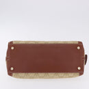 CELINE Hand Bag Canvas Beige Gold Tone Auth 201139A-6