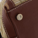 CELINE Hand Bag Canvas Beige Gold Tone Auth 201139A-16