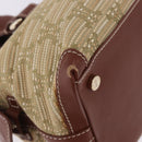 CELINE Hand Bag Canvas Beige Gold Tone Auth 201139A-18