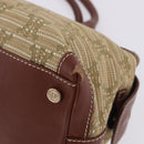 CELINE Hand Bag Canvas Beige Gold Tone Auth 201139A-19