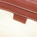 CELINE Hand Bag Canvas Beige Gold Tone Auth 201139A-21