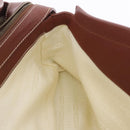 CELINE Hand Bag Canvas Beige Gold Tone Auth 201139A-26