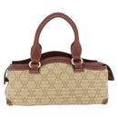 CELINE Hand Bag Canvas Beige Gold Tone Auth 201139A-2
