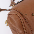Chloe Paddington Hand Bag Leather Brown Gold Silver Auth 201140V-10