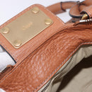 Chloe Paddington Hand Bag Leather Brown Gold Silver Auth 201140V-18