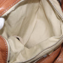 Chloe Paddington Hand Bag Leather Brown Gold Silver Auth 201140V-23