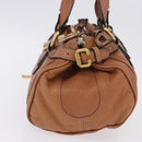 Chloe Paddington Hand Bag Leather Brown Gold Silver Auth 201140V-4