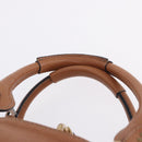 Chloe Paddington Hand Bag Leather Brown Gold Silver Auth 201140V-8