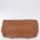 Chloe Paddington Hand Bag Leather Brown Gold Silver Auth 201140V-9