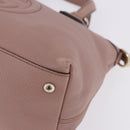 GUCCI Soho Hand Bag Leather Pink Gold Tone 308362 Auth 201141A-13