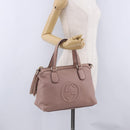 GUCCI Soho Hand Bag Leather Pink Gold Tone 308362 Auth 201141A-25