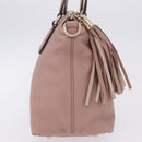 GUCCI Soho Hand Bag Leather Pink Gold Tone 308362 Auth 201141A-5