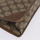 GUCCI GG Supreme Clutch Bag PVC Beige Gold Tone 89 01 029 Auth 201147-10