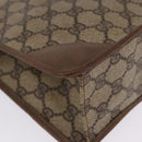 GUCCI GG Supreme Clutch Bag PVC Beige Gold Tone 89 01 029 Auth 201147-12