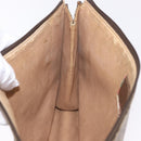 GUCCI GG Supreme Clutch Bag PVC Beige Gold Tone 89 01 029 Auth 201147-20