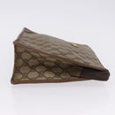 GUCCI GG Supreme Clutch Bag PVC Beige Gold Tone 89 01 029 Auth 201147-5