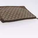 GUCCI GG Supreme Clutch Bag PVC Beige Gold Tone 89 01 029 Auth 201147-8