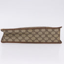 GUCCI GG Supreme Clutch Bag PVC Beige Gold Tone 89 01 029 Auth 201147-9