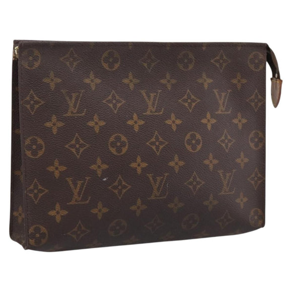 LOUIS VUITTON Monogram Poche Toilette 26 Pouch M47542 LV Auth 201148