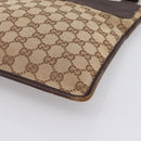 GUCCI GG Canvas Shoulder Bag Beige Silver 27639 Auth 201150-10