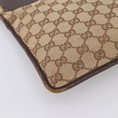 GUCCI GG Canvas Shoulder Bag Beige Silver 27639 Auth 201150-11
