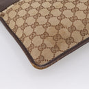 GUCCI GG Canvas Shoulder Bag Beige Silver 27639 Auth 201150-13