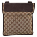 GUCCI GG Canvas Shoulder Bag Beige Silver 27639 Auth 201150-2