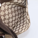 GUCCI GG Canvas Shoulder Bag Beige Silver 27639 Auth 201150-21