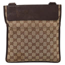 GUCCI GG Canvas Shoulder Bag Beige Silver 27639 Auth 201150-3