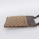 GUCCI GG Canvas Shoulder Bag Beige Silver 27639 Auth 201150-5