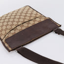 GUCCI GG Canvas Shoulder Bag Beige Silver 27639 Auth 201150-6