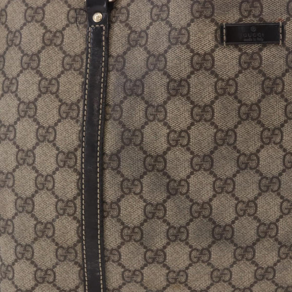 GUCCI GG Supreme Tote Bag PVC Beige Gold Tone 197953 Auth 201153