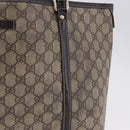 GUCCI GG Supreme Tote Bag PVC Beige Gold Tone 197953 Auth 201153-4