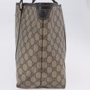 GUCCI GG Supreme Tote Bag PVC Beige Gold Tone 197953 Auth 201153-7