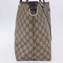 GUCCI GG Supreme Tote Bag PVC Beige Gold Tone 197953 Auth 201153-8