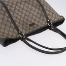 GUCCI GG Supreme Tote Bag PVC Beige Gold Tone 197953 Auth 201153-9