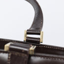 GUCCI Hand Bag Leather Brown Gold Tone 002 2046 0332 Auth 201157-10