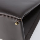 GUCCI Hand Bag Leather Brown Gold Tone 002 2046 0332 Auth 201157-12