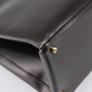 GUCCI Hand Bag Leather Brown Gold Tone 002 2046 0332 Auth 201157-13