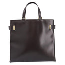GUCCI Hand Bag Leather Brown Gold Tone 002 2046 0332 Auth 201157-2