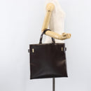 GUCCI Hand Bag Leather Brown Gold Tone 002 2046 0332 Auth 201157-27