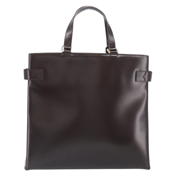 GUCCI Hand Bag Leather Brown Gold Tone 002 2046 0332 Auth 201157